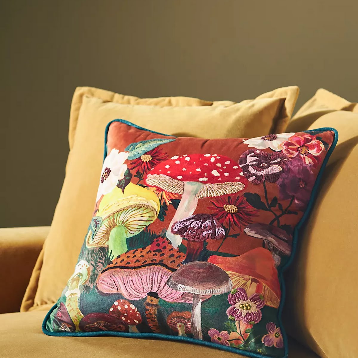 Anthropologie, Nathalie Lete for Anthropologie Embroidered Velvet Cushion, €90