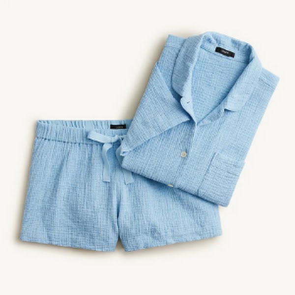 J Crew Soft Gauze Short-sleeve Pyjama Set, €100