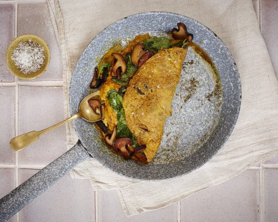What to eat this weekend: Shiitake and spinach turmeric omelette