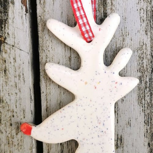Rudolph Hanging Decoration, Maple Tree Pottery, €12.50, The Green Dot