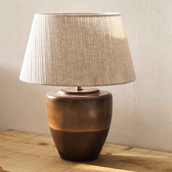 Lamp with pleated lampshade, €79.99, Zara Home