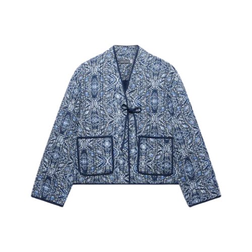 Blue Print Quilted Jacket, €169, Mint Velvet