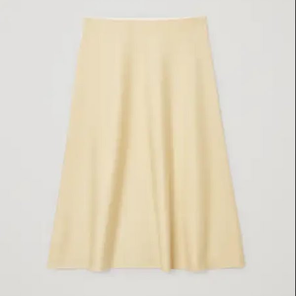 Colour block merino skirt, €99, COS