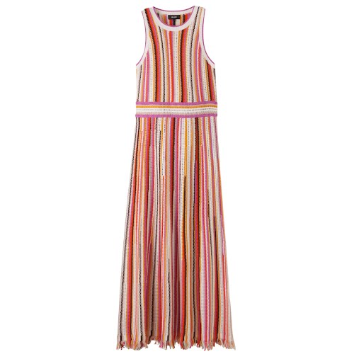 Me+Em Textured Stripe Halterneck Knit Maxi Dress, €?400