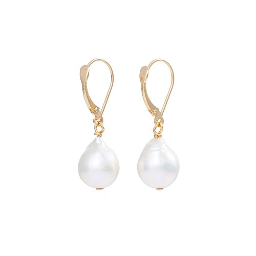Teardrop Pearl Earrings 14k Gold, €399