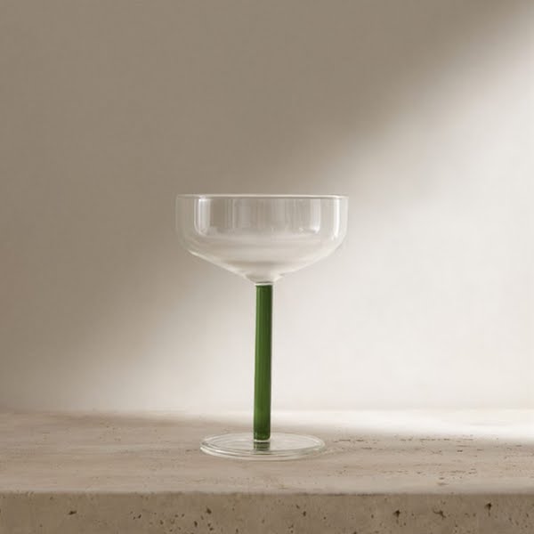 Borosilicate Glass with Coloured Stem, €9.99, Mango
