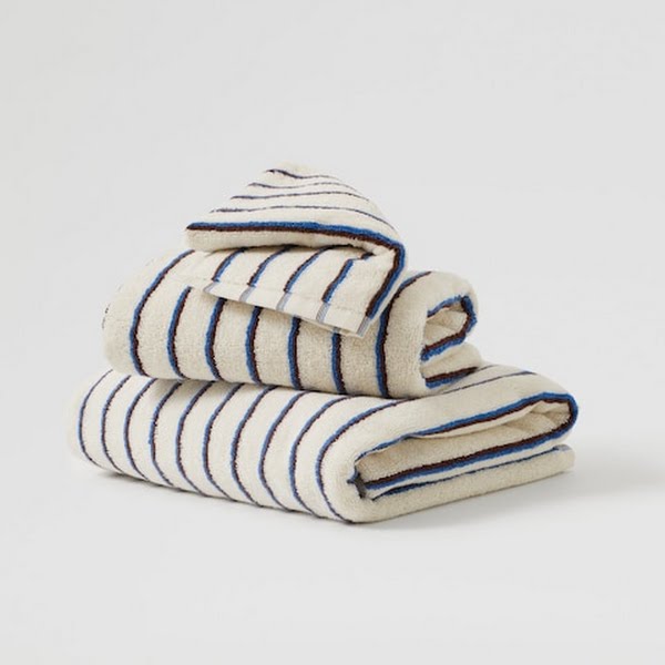 Striped organic towel, from €4.99