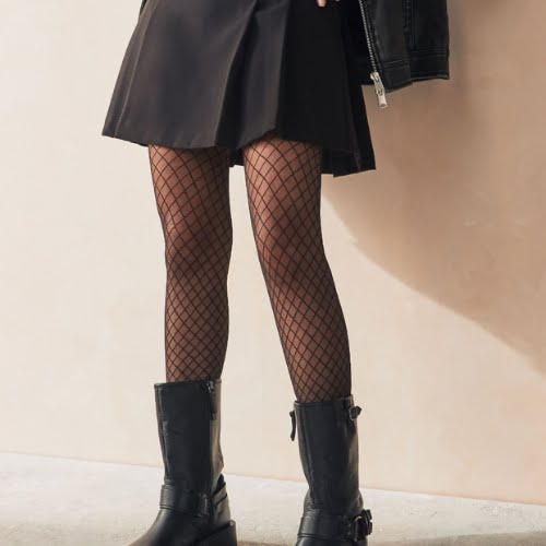 Black Diamond Pattern Tights, €11