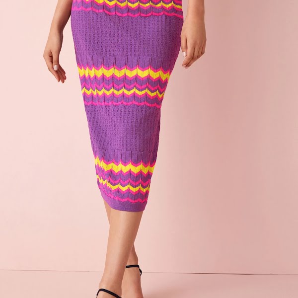 Purple Co-Ord Crochet Midi Skirt, €34, Next