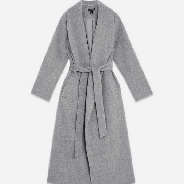Pale Grey Brushed Belted Maxi Coat, €89.99, New Look