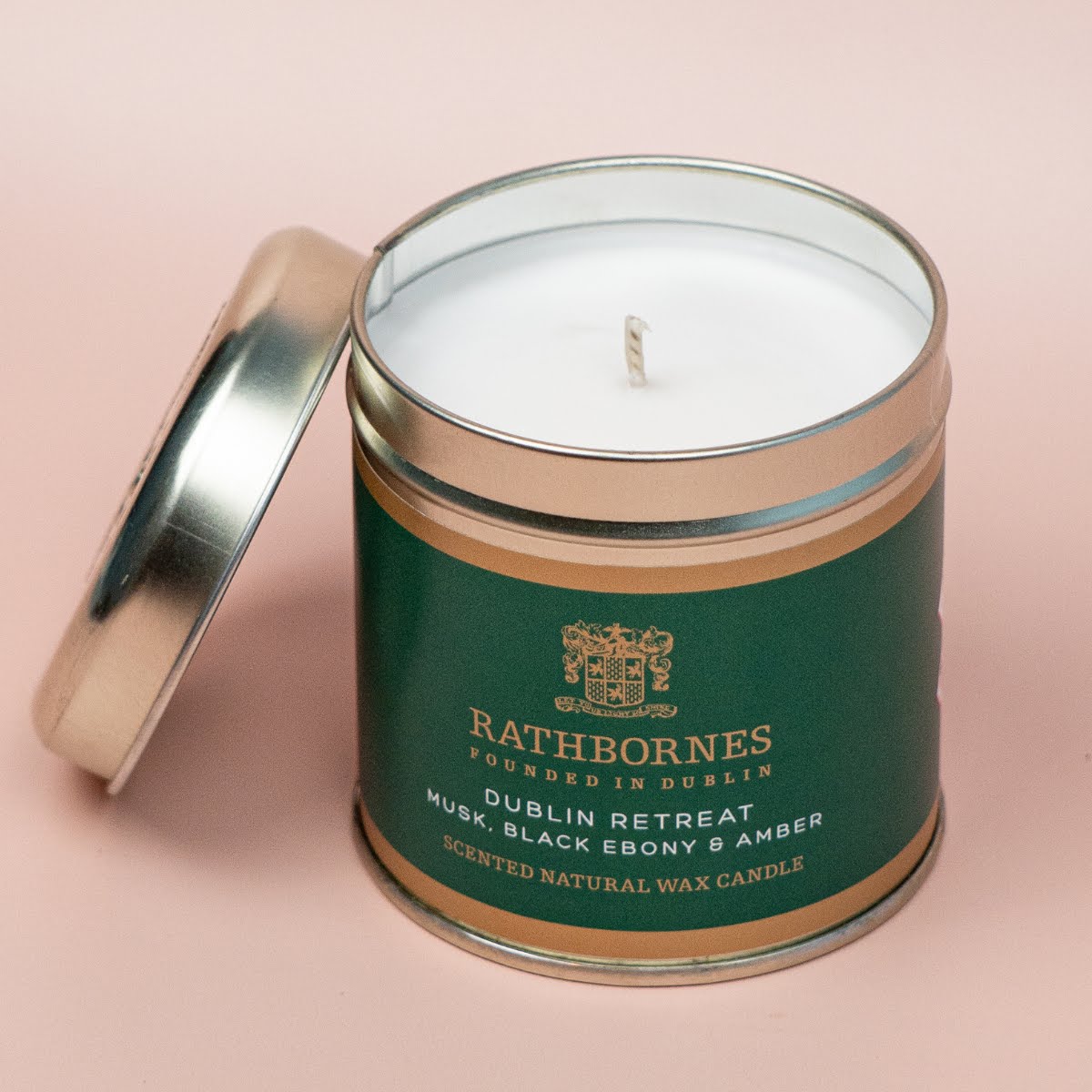 Rathbornes Dublin Retreat Scented Natural Wax Candle Tin, €28