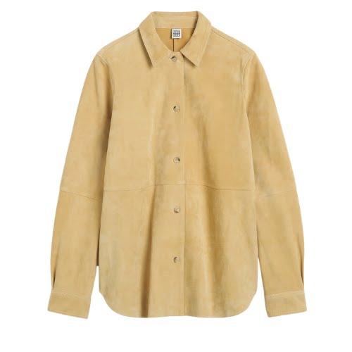 Soft Suede Shirt Cornsilk, €1,410, Toteme