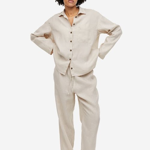 H&M, Washed Linen Pyjamas, €49.99