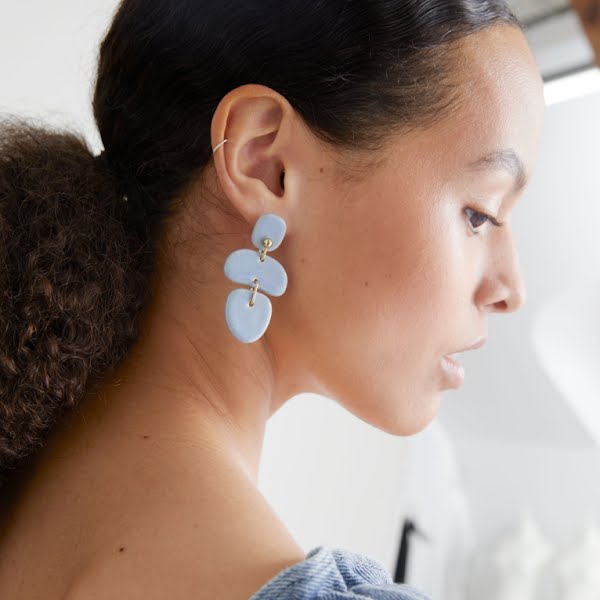 Dangling Ceramic Pendant earrings, €25, & Other Stories
