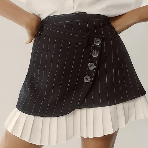 Anthropologie, Asymmetrical Menswear Pleated Mini Skirt, €145