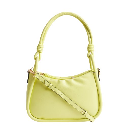 Faux Leather Top Handle Grab Bag in Lime, €49