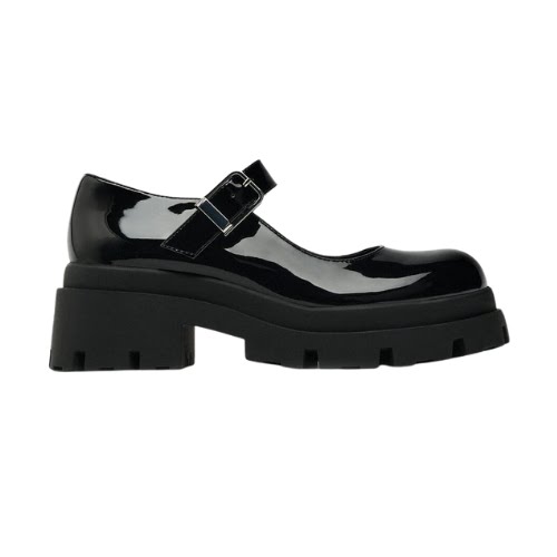 Track-Sole Mary Janes with Buckle, €39.95