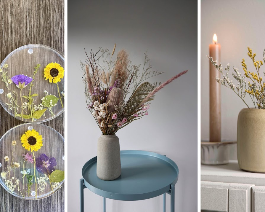 Pressed, dried and captured in resin; the best dried flowers for your home