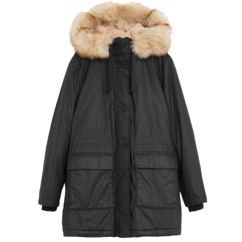 Stormwear™ Waxed Faux Fur Lined Hooded Parka, €125